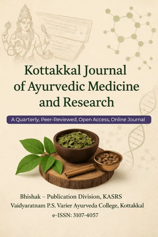 Cover image for EXAMINING THE EFFICACY OF AYURVEDIC THERAPIES IN SELECTED CLINICAL CONDITIONS REFERRED FOR SURGICAL INTERVENTION: A CROSS-SECTIONAL RETROSPECTIVE COMPARATIVE STUDY